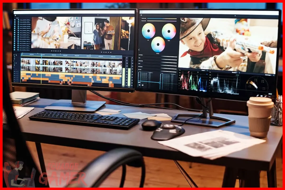 Apagar el equipo y conectar los cables de vídeo al PC y a las pantallas