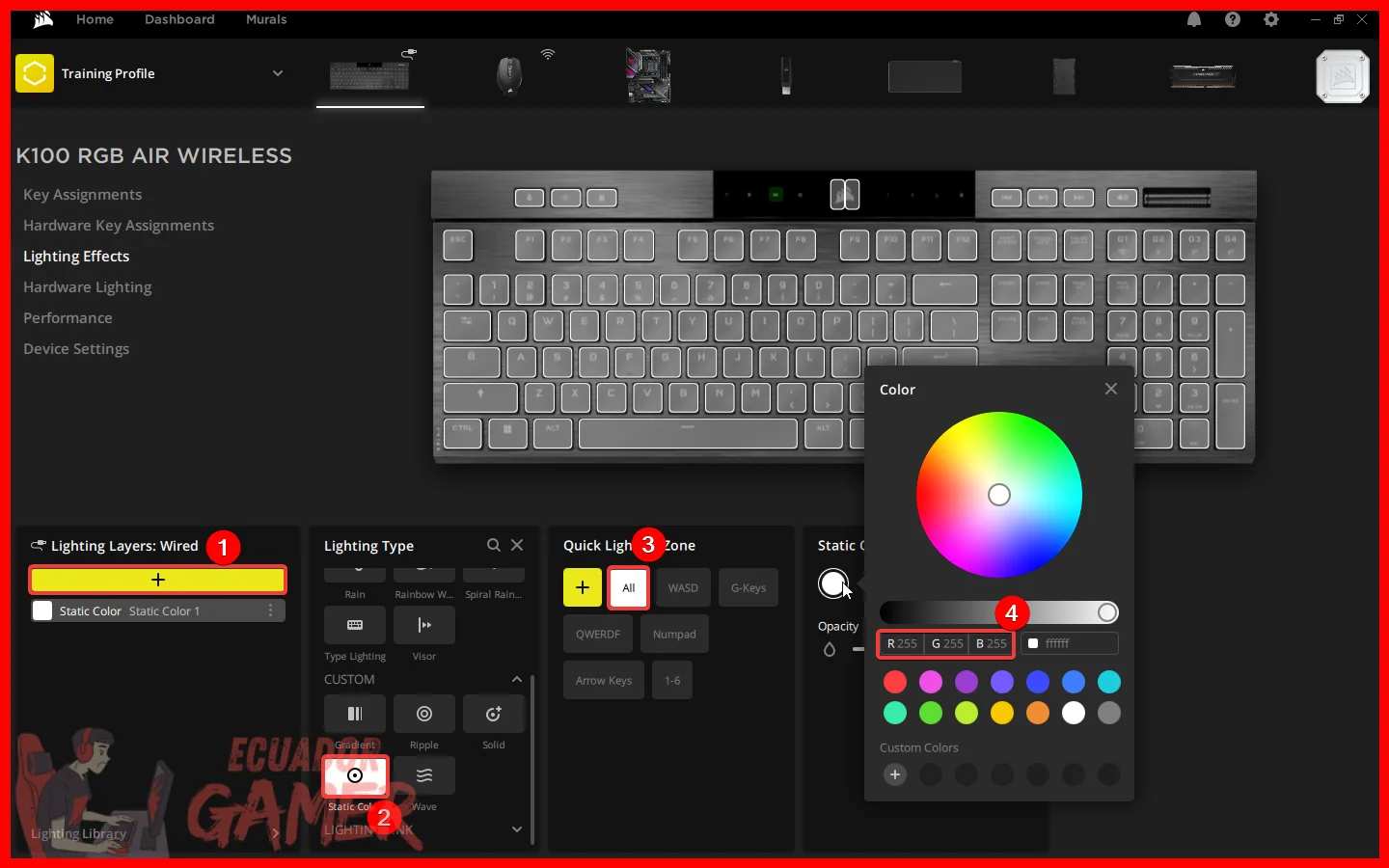 Confirmar el software oficial del fabricante para tu modelo de teclado