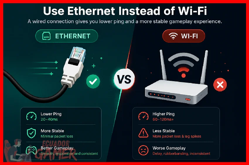 Ubicar el puerto Ethernet en la parte trasera de tu consola o PC